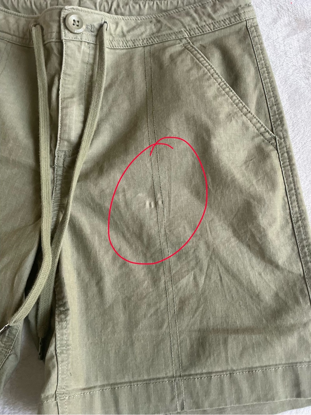 Eddie Bauer Olive Green Flat Front Drawstring Shorts - Picture 12 of 14